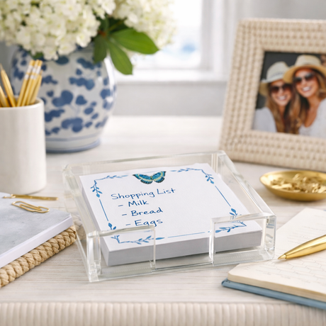 Maven Home Butterfly Blues acrylic notepad holder - view 07