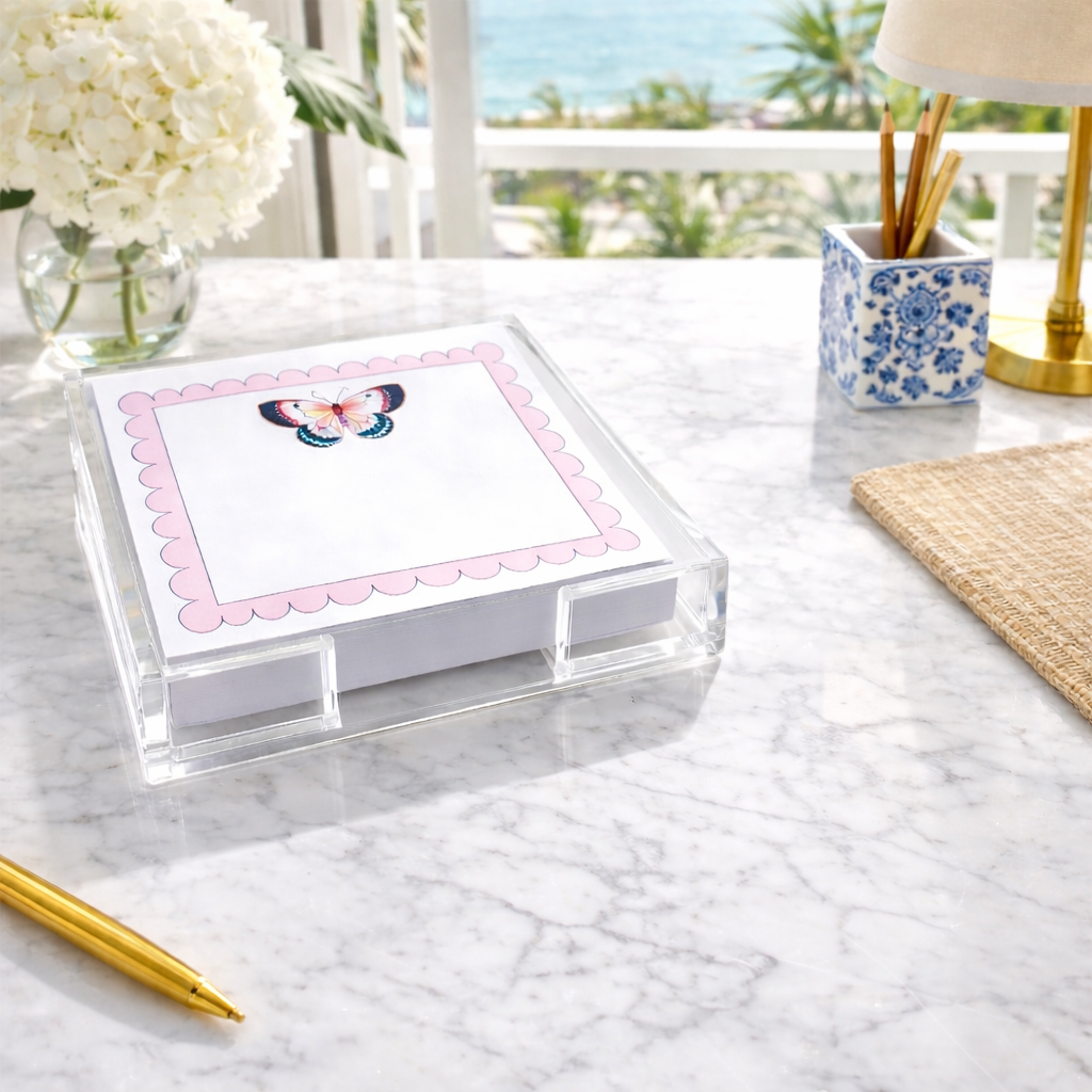 Maven Home Butterfly acrylic notepad holder