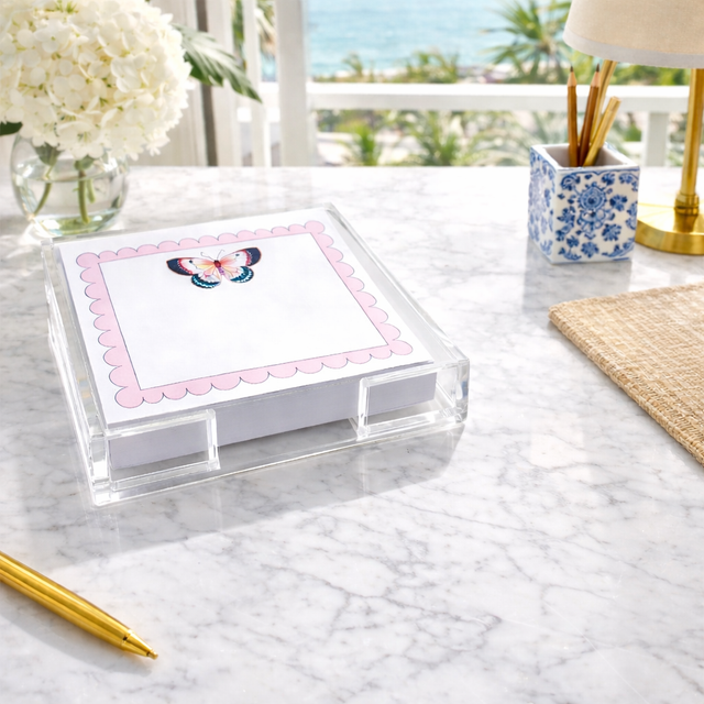 Maven Home Butterfly acrylic notepad holder