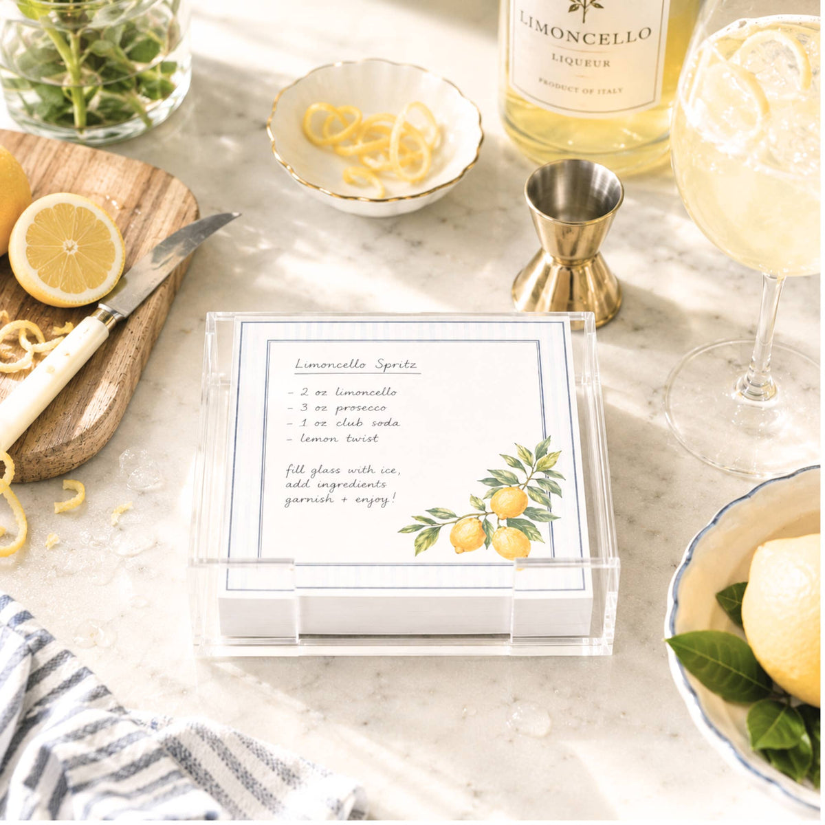 Dolce Vita Acrylic Notepad Holder Set