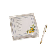 Dolce Vita Acrylic Notepad Holder Set