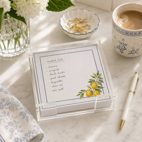 Dolce Vita Acrylic Notepad Holder Set