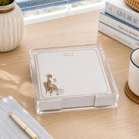 I Don’t Do Chores Acrylic Notepad Holder Set