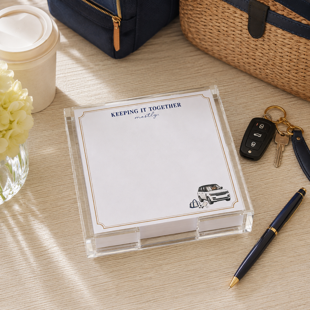 Keeping It Together Acrylic Notepad Holder Set