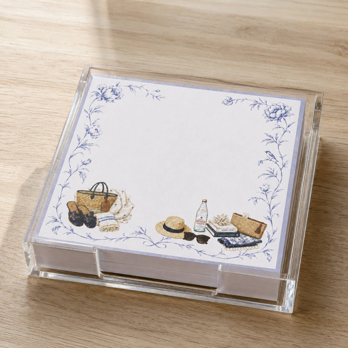 Proper Beach Club Acrylic Notepad Holder Set