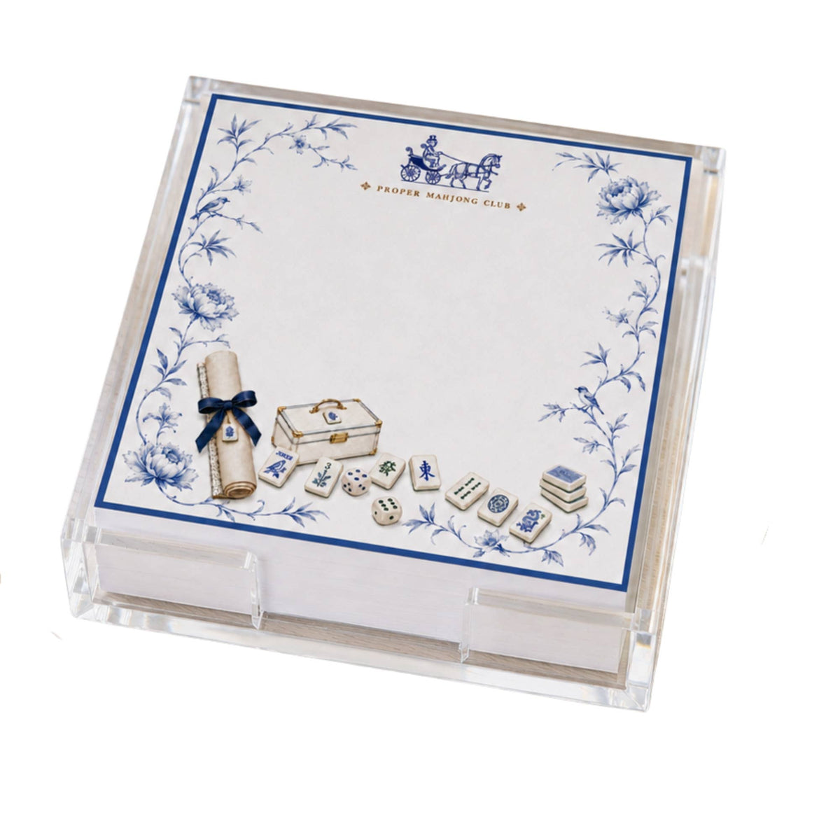 Proper Mahjong Acrylic Notepad Holder Set