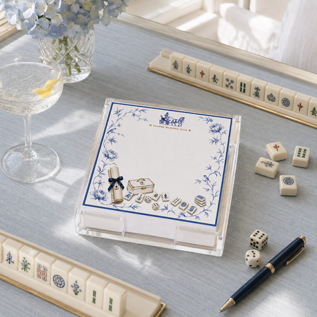 Proper Mahjong Acrylic Notepad Holder Set
