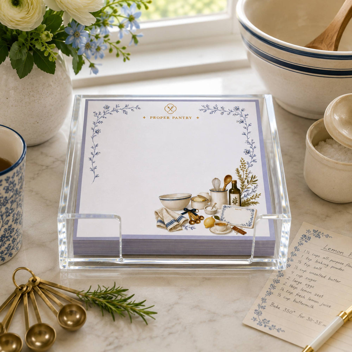 Proper Pantry Acrylic Notepad Holder Set
