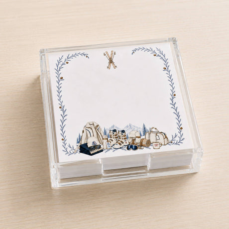 Proper Ski Acrylic Notepad Holder Set