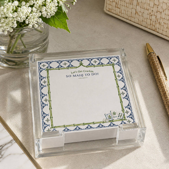 So Mahj to Do! Acrylic Notepad Holder Set