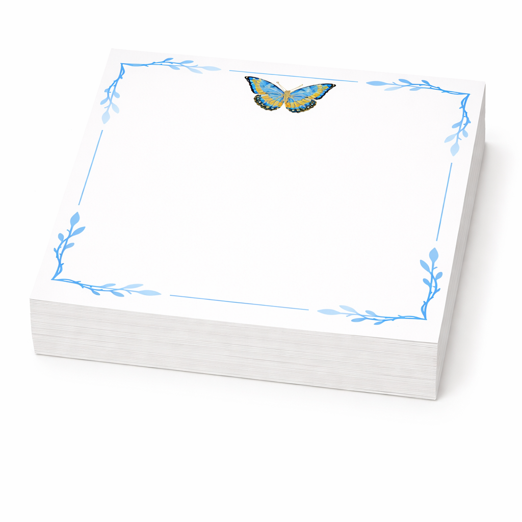 Maven Home Butterfly Blues notepad refill alternate view