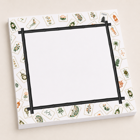 Maven Home Bamboo Lotus Mahjong notepad refill alternate view