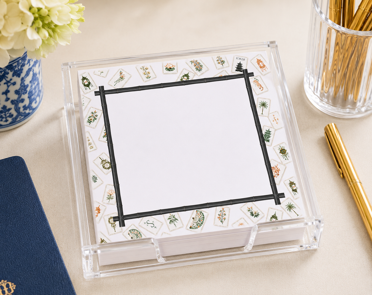 Maven Home Bamboo Lotus Mahjong notepad refill - view 03