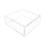 Maven Home clear scalloped acrylic cocktail napkin holder alternate view