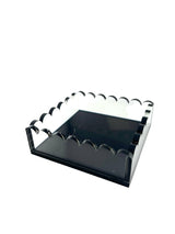 Maven Home slate gray scalloped acrylic cocktail napkin holder alternate view