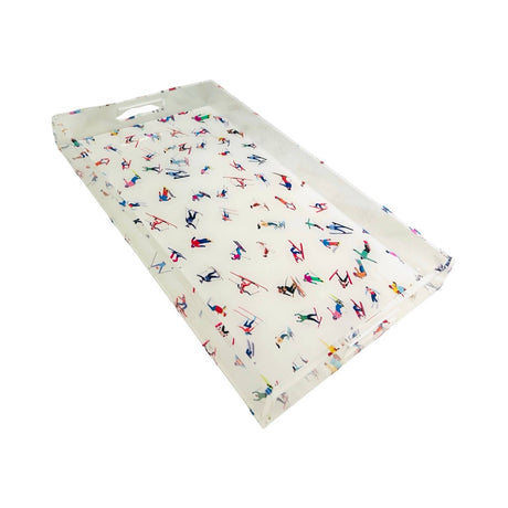 Clear Acrylic Serving Tray, Skiers Edge - alternate view