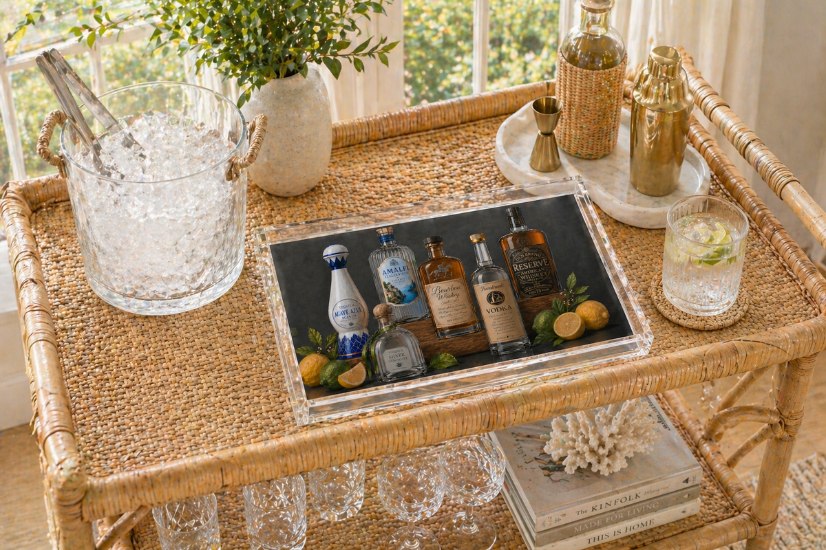 Acrylic Serving Tray, Have 2 Drinks - view 03