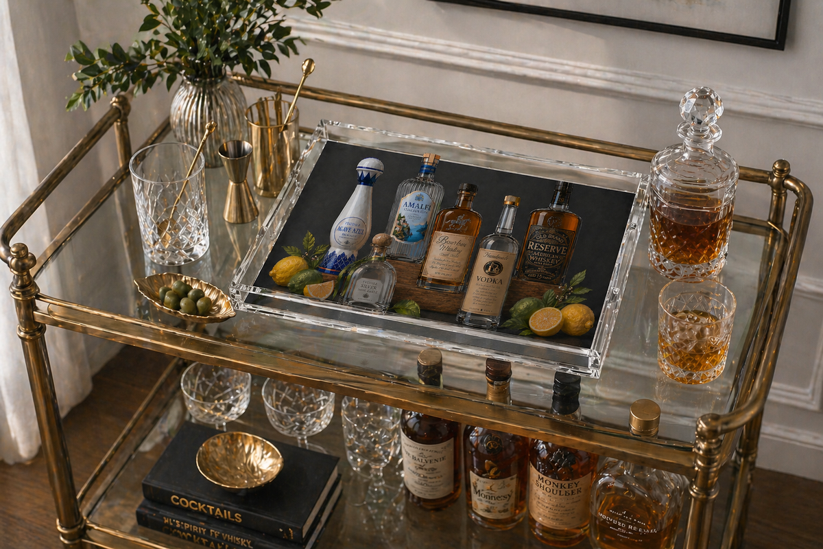 Acrylic Serving Tray, Have 2 Drinks - view 06