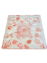 Acrylic Tic-Tac-Toe Game, Coral Design - alternate view