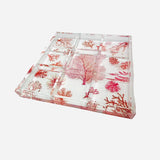 Acrylic Tic-Tac-Toe Game, Coral Design - view 05