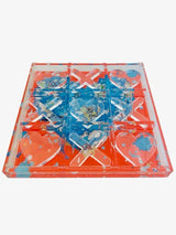 Acrylic Tic-Tac-Toe Game, Orange Love - alternate view