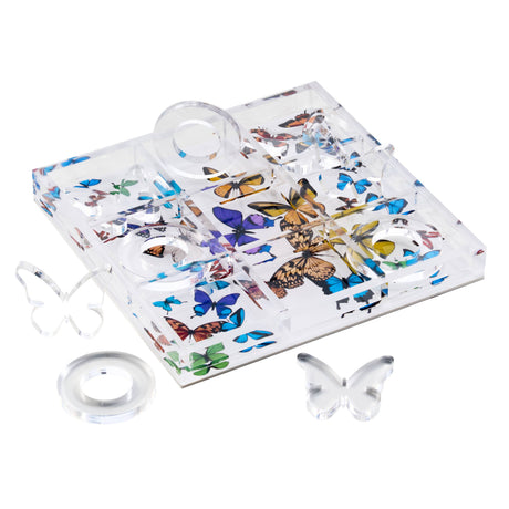 Acrylic Tic-Tac-Toe Game, Butterfly - view 05
