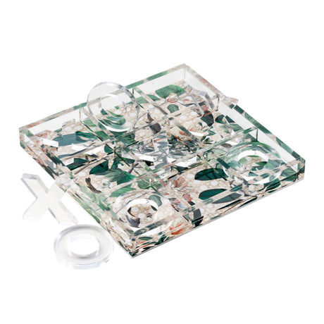 Acrylic Tic-Tac-Toe Game, Tropical Rattan - view 03