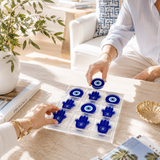 Acrylic Tic-Tac-Toe Game, Hamsa Design - view 03