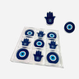 Acrylic Tic-Tac-Toe Game, Hamsa Design - view 07
