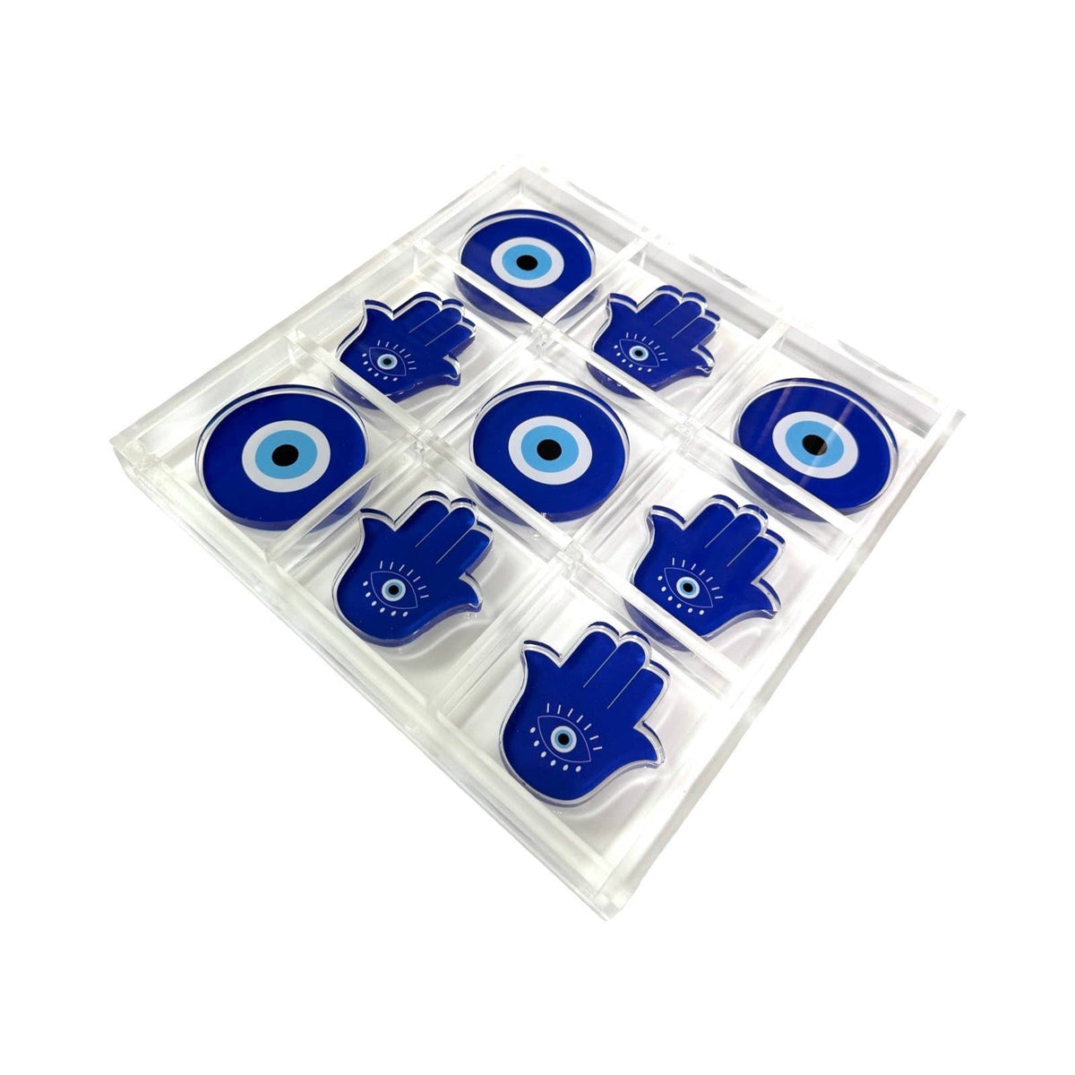 Acrylic Tic-Tac-Toe Game, Hamsa Design - view 09