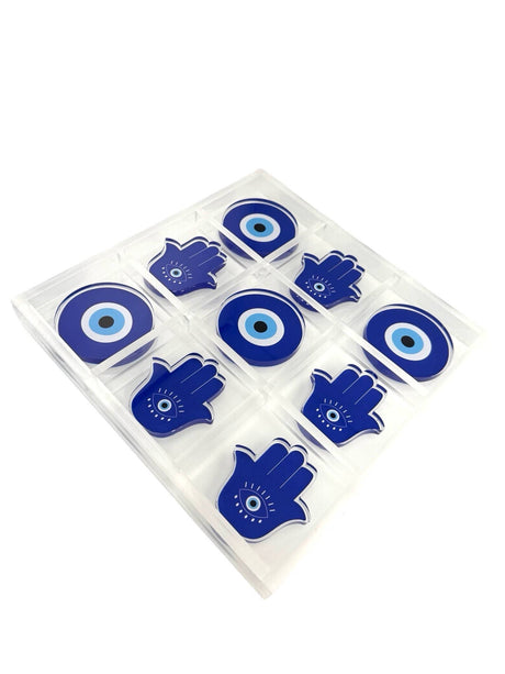 Acrylic Tic-Tac-Toe Game, Hamsa Design - view 10