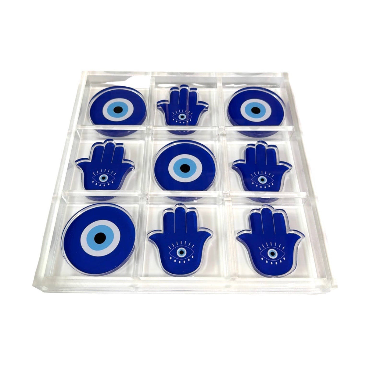 Acrylic Tic-Tac-Toe Game, Hamsa Design - view 11