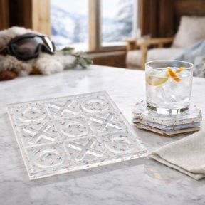 Acrylic Tic-Tac-Toe Game, Ski Design