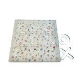 Acrylic Tic-Tac-Toe Game, Ski Design - alternate view