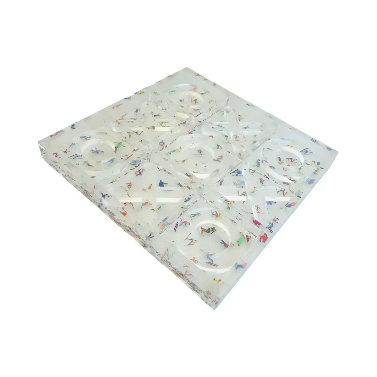Acrylic Tic-Tac-Toe Game, Ski Design - view 07