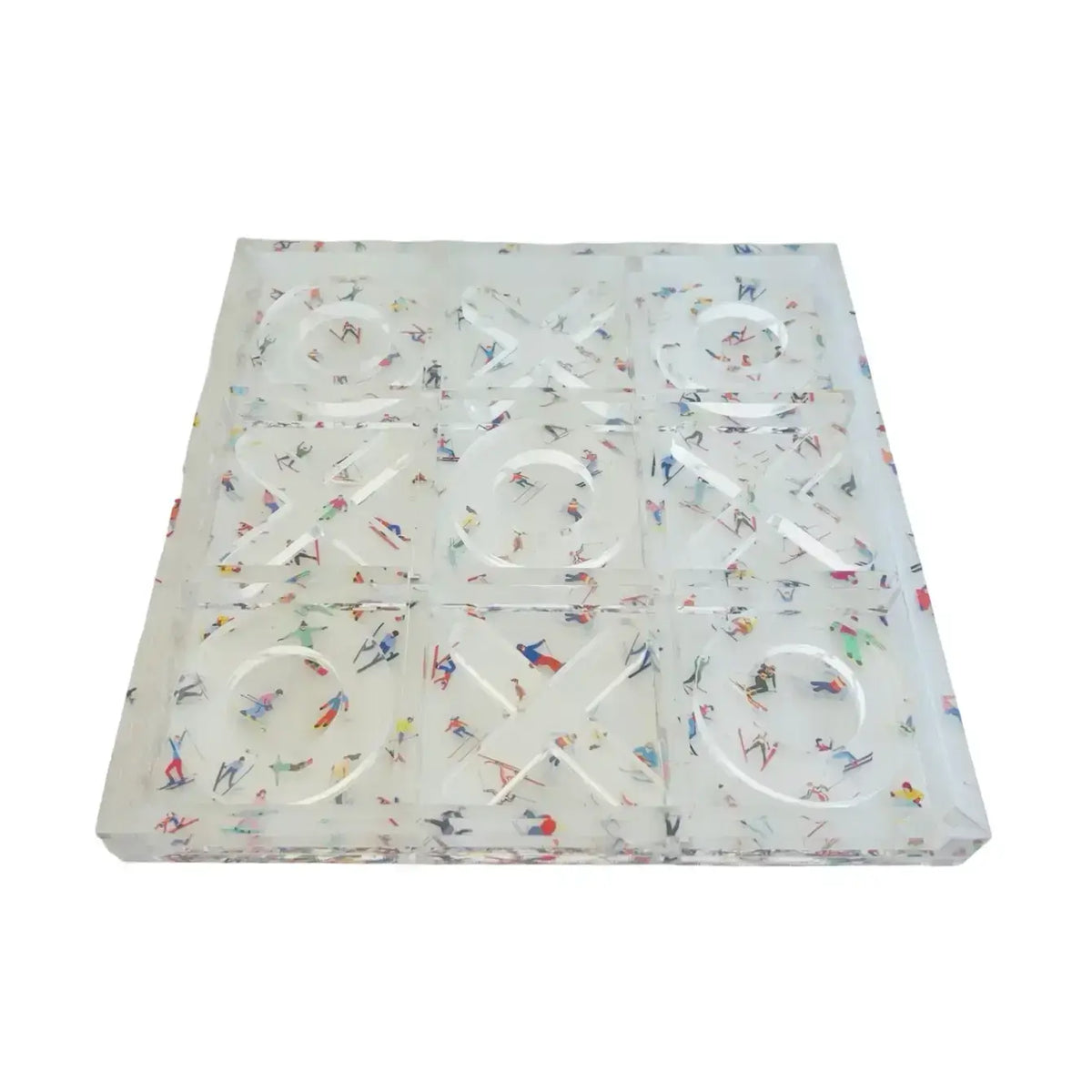 Acrylic Tic-Tac-Toe Game, Ski Design - view 08