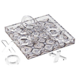 Acrylic Tic-Tac-Toe Game, Geo Design - alternate view