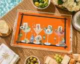 Acrylic Vanity and Bar Tray, Mahjong Martinis