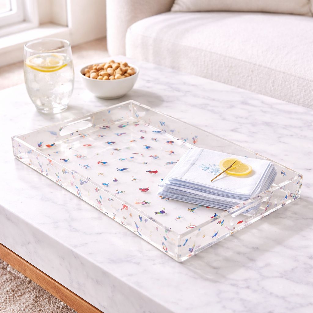Acrylic Vanity Tray, Let's Ski - view 03