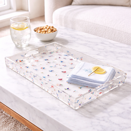 Acrylic Vanity Tray, Let's Ski - view 03
