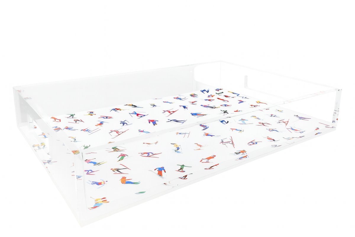 Acrylic Vanity Tray, Let's Ski - view 05