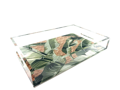 Acrylic Vanity Tray, Tropical Palms - view 03