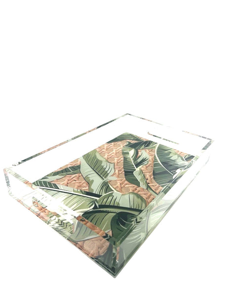 Acrylic Vanity Tray, Tropical Palms - view 05