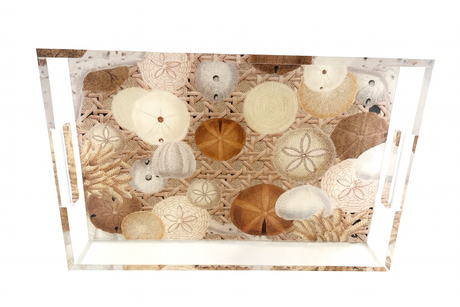 Acrylic Vanity Tray, Coastal Sand Dollar - view 03