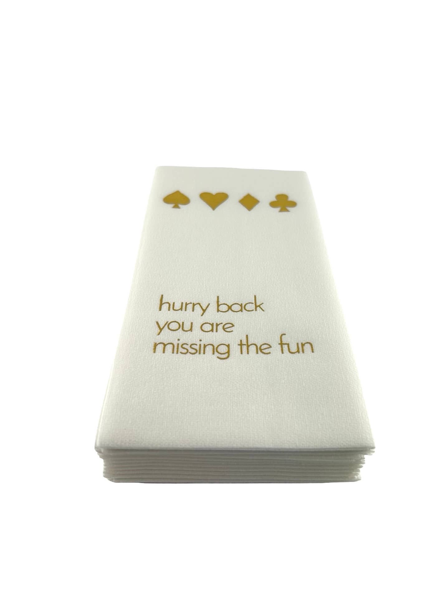 Guest Towel Napkins, Hurry Back Card Game - Image 5