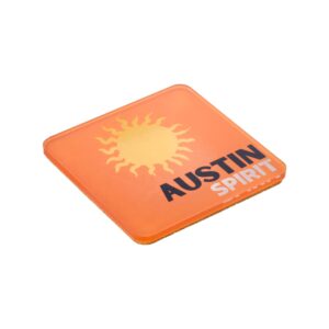 Acrylic Bon Voyage Coaster, Austin