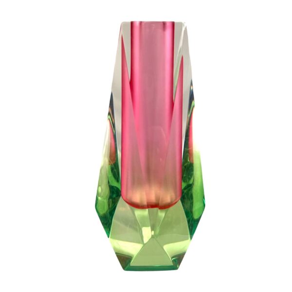Bud Vase, Pink & Green