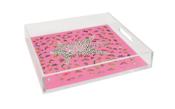 Acrylic Display Tray, White Tiger Print