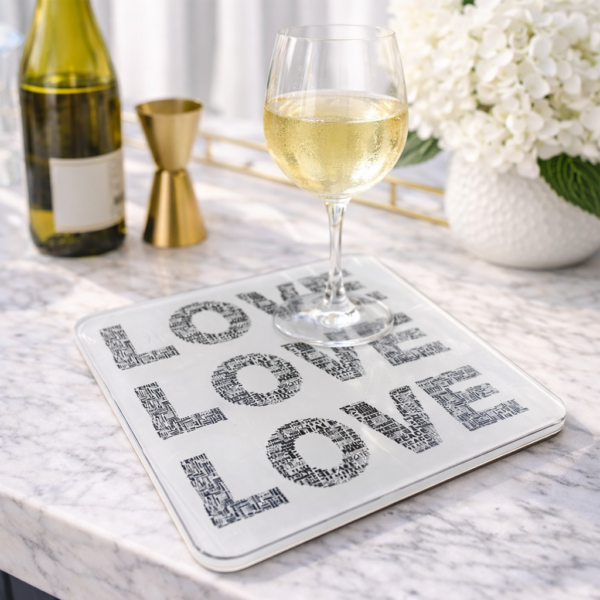 Acrylic Love Coaster, Triple Love