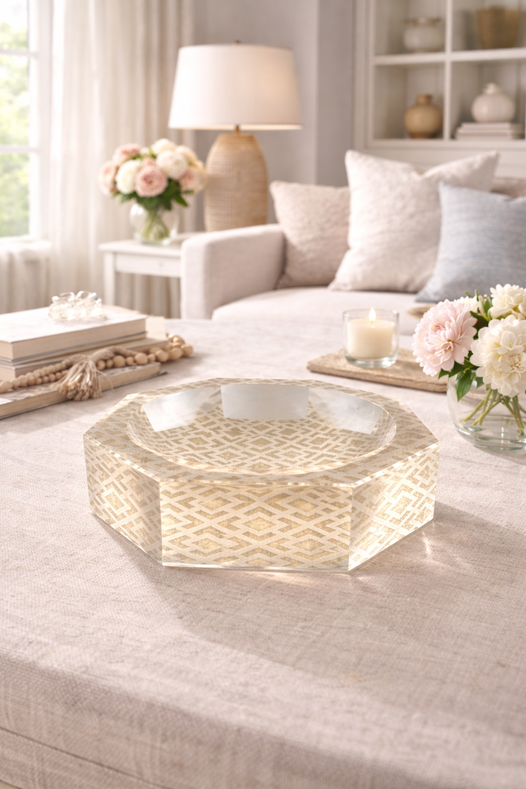 Octagon Acrylic Bowl, Woven - Image 6